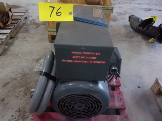 LONGEM 20 H.P. ROTARY PHASE CONVERTER (220 TO 3 PHASE)