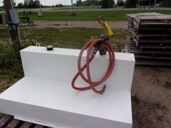 L SHAPED FUEL TANK W/ HAND PUMP