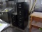 2 DRAWER & 4 DRAWER METAL BLACK FILE CABINETS, WOOD STAND W/CASTERS, COMPUTER DESK
