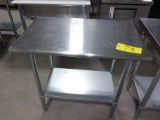 2' X 3' X 3'H STAINLESS TABLE