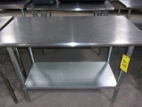 2' X 4' X 3'H STAINLESS TABLE 1-2 YRS OLD