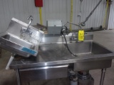 4' STAINLESS WASH STATION W/ DISPOSAL & 18