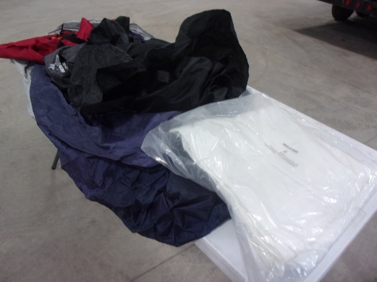 LARGE UNUSED WHITE NYLON BAG & SEVERAL BAGS & COVERS