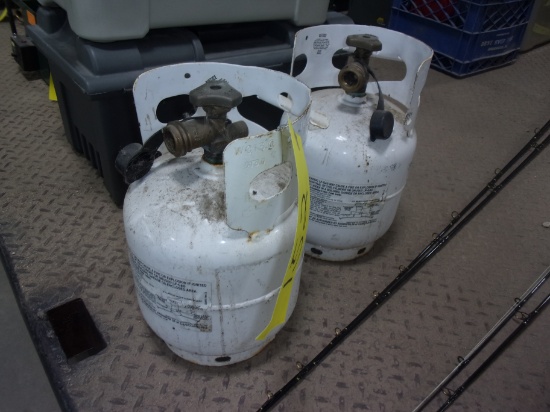 2 SMALL PROPANE TANKS