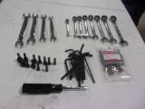 CRAFTSMAN WRENCHES: 10-18MM FLARE, 8-16MM RACHET, DRIVER W/ALLEN HEADS, METRIC MINI SET