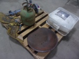 2 EVINRUDE OUTBOARD; AIR TANK; TRACTOR SEAT; HEAD PHONES; KING DOWN COMFORTER;12 - 3