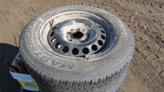 4-205/66R/15" 5 HOLE TIRES & RIMS
