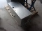 STAINLESS TOOL BOX, GRINDER ON VINTAGE STAND