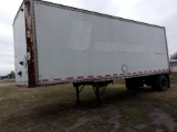 28' SINGLE AXLE DRY VAN w/2-1500 gal, poly tanks, 2