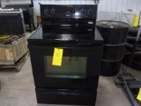 WHIRLPOOL SMOOTH TOP ELEC OVEN, black, works