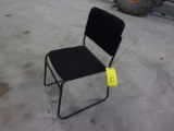 8-BLACK STACKABLE CHAIRS (SALES TAX WILL BE ADDED)