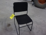 8-BLACK STACKABLE CHAIRS (SALES TAX WILL BE ADDED)