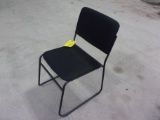 8-BLACK STACKABLE CHAIRS (SALES TAX WILL BE ADDED)