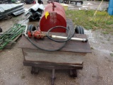 50 GAL FUEL TANK. w/hand pump ON TRAILER