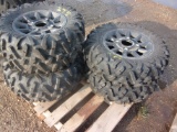 2-27 x11r/14 & 2-9.00r/14 ATV TIRES, all on rims