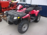 2008 POLARIS 700 2 UP 4X4, std. trans., 202 hrs., 1970 miles, winch, frt. & rear receiver