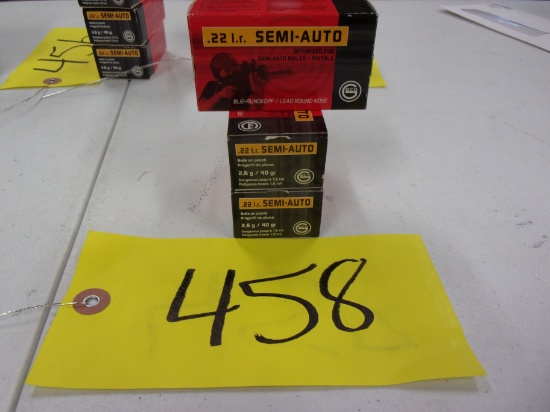 3-BOXES .22 LONG RIFLE, lead bullet solid, 40 gr., 150 rds.