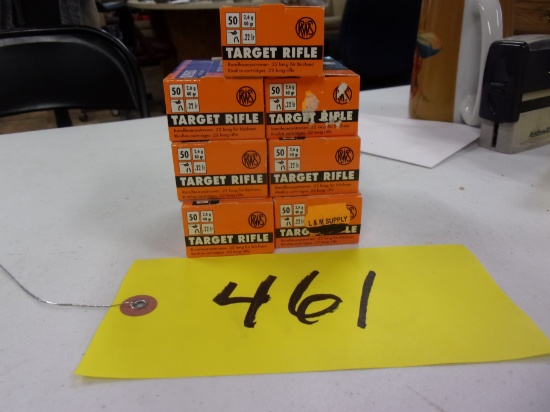 7-BOXES TARGET RIFLE SPORTLINE .22 LONG RIFLE, 350 rds.