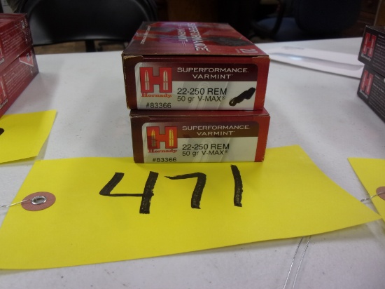 2-BOXES SUPERFORMANCE VARMINT 22-250 REM, 50 gr., V_MAX, 40 rds.