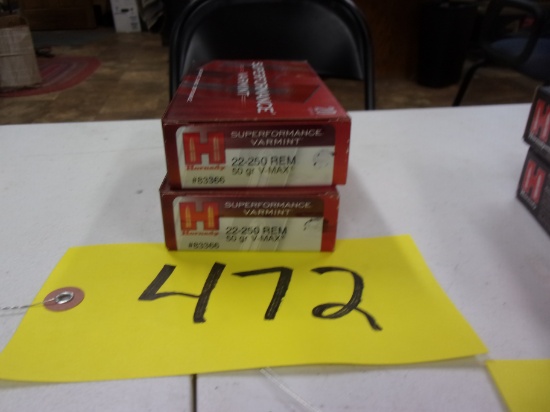 2-BOXES SUPERFORMANCE VARMINT 22-250 REM, 50 gr., V_MAX, 40 rds.