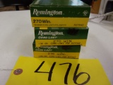 3BOXES WINCHESTER 270 CORE-LOKT PSP, 130 gr., 60 rds.