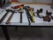 HAMMERS, DRAW KNIVES, LEATHER PUNCH, NAIL PULLER, VINTAGE DRILL & BRACES