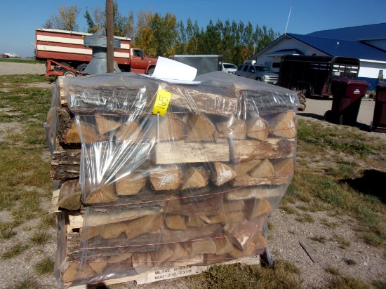 48" WIDE X 54" DEEP X 42" HIGH PALLET OF SPLIT DRY OAK FIREWOOD