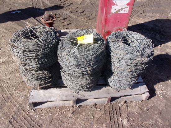 6- ROLLS OF NEW BARBED WIRE