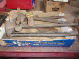 SAW BLADES, TURNBUCKLES & MISC, 4-SHOE LATHES, 2 VINTAGE SOCKET SETS