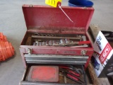 CRAFTSMAN TOOLBOX w/ universal joint sockets, screw drivers, etc.