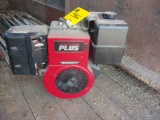 BRIGGS INDUSTRIAL PLUS HORZ. GAS ENG., (never used), no oil, elec. start