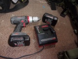 18V. PORTER CABLE CORDLESS DRILL, 2 BATTERIES & CHARGER