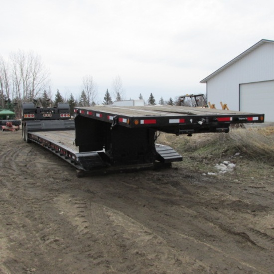 2007  XL RGN - 102" X 48' MANUAL DETACH LOWBOY w/ 4' FLIPPER AXEL, 12 new 22.5 s (under 100 miles),