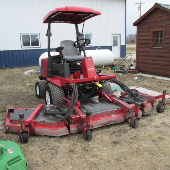 2008 TORO GROUNDSMASTER 4100 D DIESEL ROTARY LAWN MOWER, 126", hydro, 5300 hrs,
