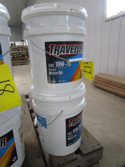 2-5 GALLON PAILS OF TRAVELLERS 10W-30 OIL