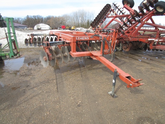 12' ATHENS  127 OFF SET DISK, frt, notched blads 22", rear blades 23", 10" spacing, v. good cond.