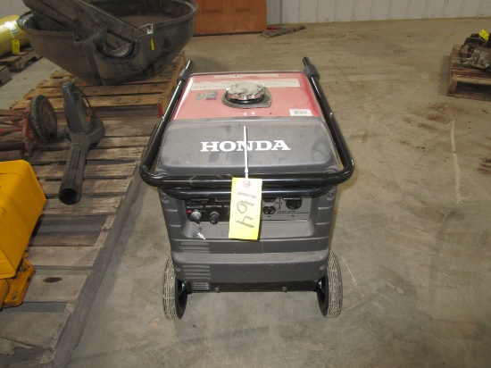 HONDA EU3000 is PORTABLE GENERATOR, elec. start, 5 yrs old, 120 V & 12 V. D.C.