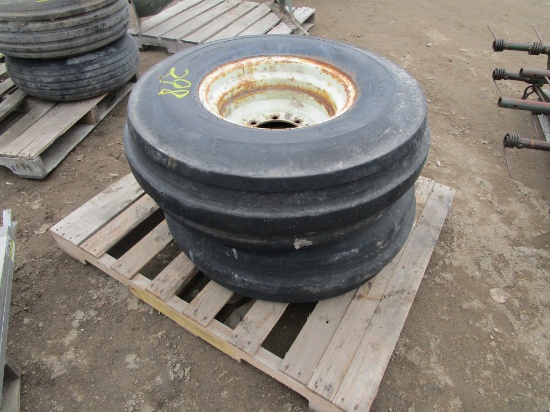 10:00 X 16" TRI RIBS ON 8 HOLE RIMS