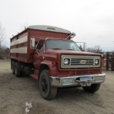 1980 CHEV. C-75 TWIN SCREW w/ 18' BOX, 427, Eaton 10 spd., elec. roll tarp, 3 pc. end gate