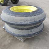 2-12.4 X 30 SINGLE RIB TIRES,  8 hole J.D