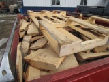 8' PICKUP BOX FULL OF WHITE OAK SLAB WOOD (WOOD ONLY)  box trailer sold lot 38