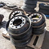 6- 22.5 bud style steel rims