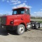 1992 WHITE/GMC VOLVO DAY CAB SEMI, Cummins L-10, 10 spd., air ride, new pump, twin Al.