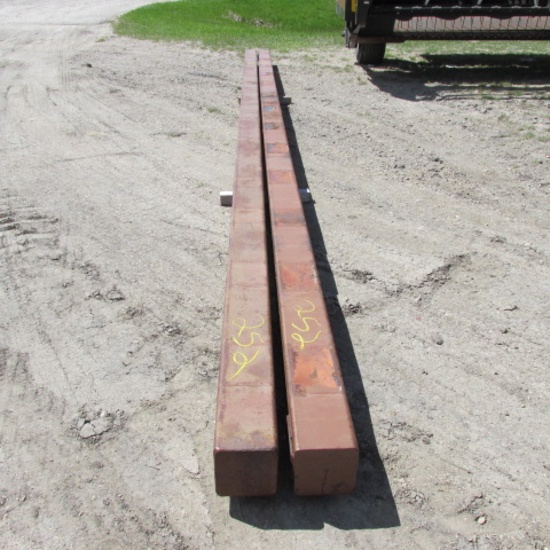 2-6" x 6" x 24' SQUARE TUBING,  clean-no welding