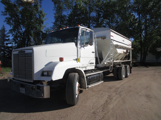 1988 FREIGHTLINER TWIN SCREW TANDEM w/ 16 TON WILMAR HYD. FERT. TENDER, Cummins L-10,