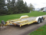2001 16' TRAVEL CAR TRAILER, 8,000 winch, fact. air ride, (bags replaced 2 years ago)