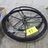 3-OLD JOHN DEERE STEERING WHEELS