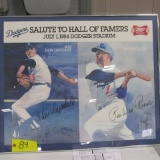 1984 DODGERS MILLER HIGH LIFE DISPLAY, DON DRYSDALE & PEE WEE REESE