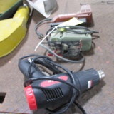 DRILL MASTER HEAT GUN; ELECTRIC STABLER, VARIABLE SPEED SABRE SAW-OK
