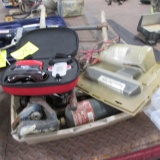 CRAFTSMAN LASER TRAC, AIR SANDER, SMALL GEAR PULLER, UNUSED TIMING LIGHT STANLEY PLANE,